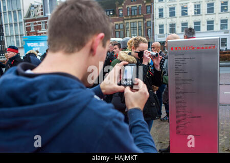 HIV Aids Denkmal in Amsterdam, Niederlande Stockfoto