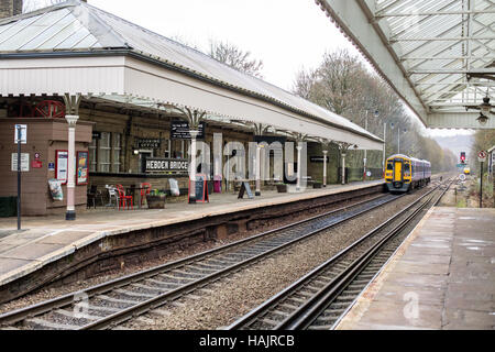 Hebden Bridge Railway Station, Calderdale, West Yorkshire. Stockfoto