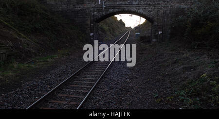 Eisenbahnlinie nach Edinburgh in North Berwick Stockfoto