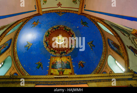 JERUSALEM, ISRAEL - 23. September 2016: Die Kuppel des die äthiopische orthodoxe Tewahedo Kirche in Jerusalem, Israel Stockfoto