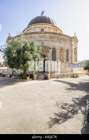 JERUSALEM, ISRAEL - 19. April 2014: Die äthiopische Kirche in Äthiopien Straße in Jerusalem, Israel. Es gehört zu den äthiopischen orthodoxen Tewahedo Kirche Stockfoto