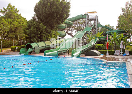 Aquapark in Ferienanlage Stockfoto