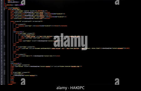 Programmier-code Stockfoto