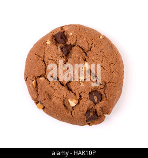 isoliert auf weiss mit Schokosplittern Stockfoto