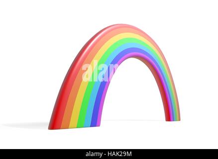 Abstrakte regenbogenfarbenen isoliert auf weißem Hintergrund 3d illustration Stockfoto