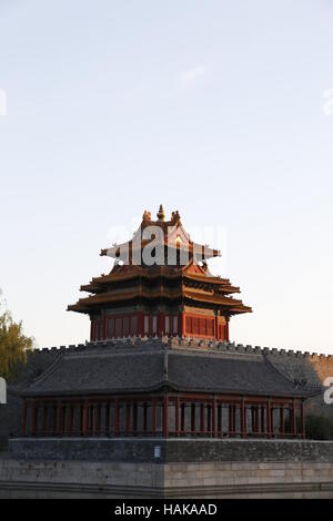 Ecke Turm der verbotenen Stadt Peking China Stockfoto