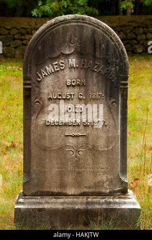 Hazard Friedhof, West Greenwich, Rhode Island Stockfoto