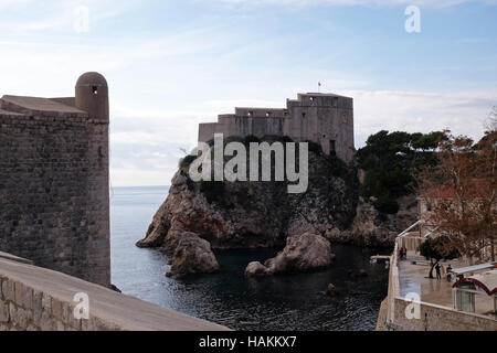 Festung Lovrijenac oder St.-Lawrence-Festung in Dubrovnik, Kroatien am 30. November 2015. Stockfoto