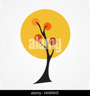 Herbst Baum-Vektor-illustration Stock Vektor