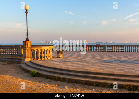 Terrazza Mascagni in Livorno, Italien Stockfoto