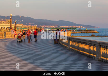 Terrazza Mascagni in Livorno, Italien Stockfoto