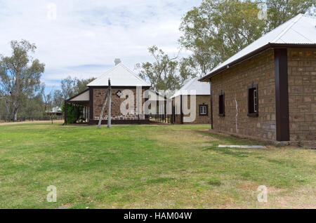 Stationsvorsteher Aufenthalts- und Küche und Telegraph Bürogebäude am historischen Telegrafenstation in Alice Springs northern Territory Australien Stockfoto