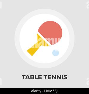 Tischtennis-Symbol Vektor. Flach-Symbol auf dem weißen Hintergrund isoliert. Editierbare EPS-Datei. Vektor-Illustration. Stock Vektor