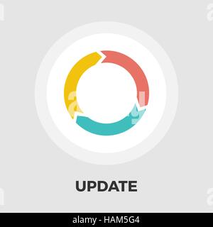 Update-Symbol Vektor. Flach-Symbol auf dem weißen Hintergrund isoliert. Editierbare EPS-Datei. Vektor-Illustration. Stock Vektor