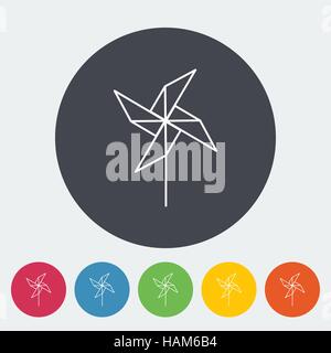 Whirligig Symbol. Dünne Linie flach Vektor im Zusammenhang mit Symbol für Web und mobile Anwendungen. Es kann als - Logo, Symbol, Piktogramm, Infografik-Element verwendet werden. Ve Stock Vektor