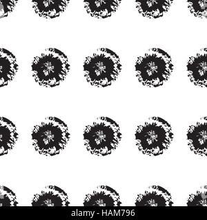 Vektor Musterdesign. Abstrakte Doodle Hintergrund mit Runde b Stock Vektor