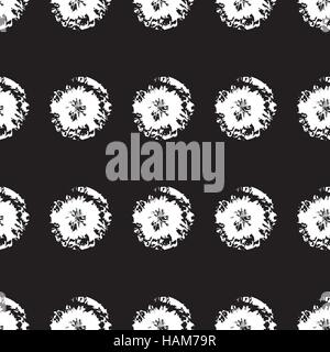 Vektor Musterdesign. Abstrakte Doodle Hintergrund mit Runde b Stock Vektor