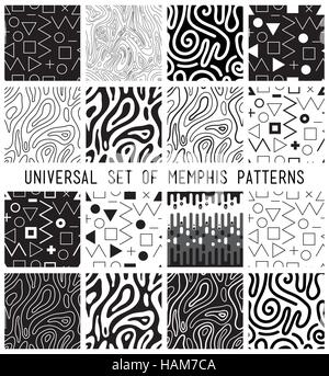 Universelle Vektor lineare geometrische nahtlose Muster Stock Vektor