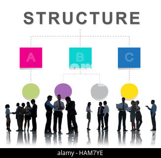 Organisation Chart Position Strukturkonzept Stockfoto