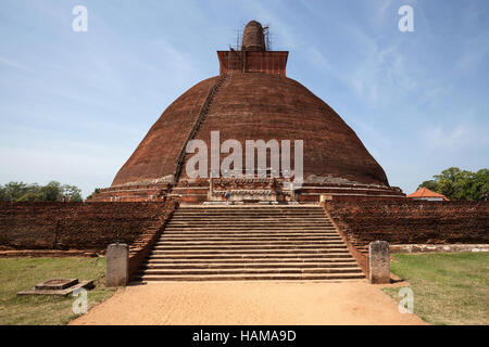 Jetavanaramaya, Stupa, heilige Stadt Anuradhapura, North Central Province, Sri Lanka Stockfoto