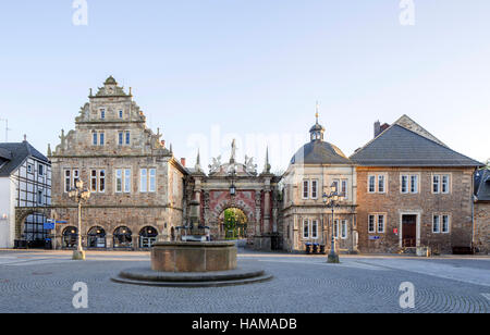 Bückeburg Schloss, Torhaus, Altstadt, Weserrenaissance, Bückeburg, Schaumburg, Niedersachsen, Deutschland Stockfoto