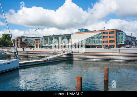 Die Kultur-Hof, ein modernes Kulturzentrum mit Bibliothek, entworfen von AART Architekten in Elsinore, Hovedstaden Region, Dänemark Stockfoto