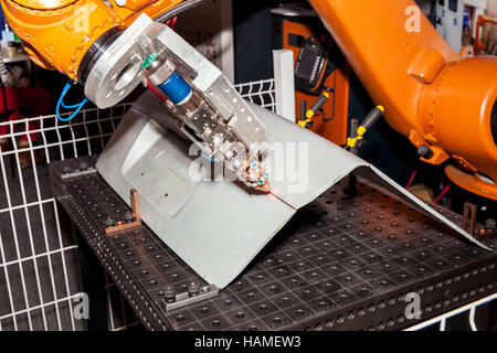 Punktschweißen Lasermaschine Stockfoto