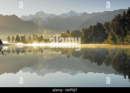 Mt. Tasman Und Mt. Koch (Aoraki) Stockfoto