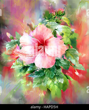 Bouquet von bunten Blumen Aquarell Stil Stockfoto