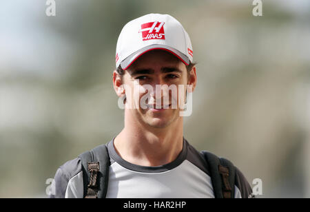 Haas Esteban Gutiérrez im Training drei am Yas Marina Circuit in Abu Dhabi. Stockfoto