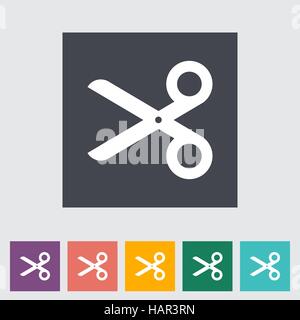 Schere. Einzelnes Symbol. Vektor-Illustration... Stock Vektor
