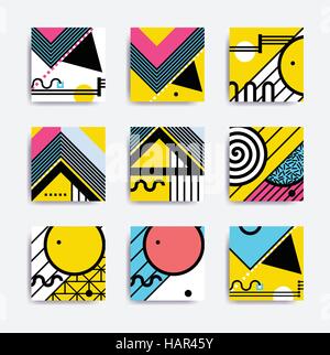 Bunte minimalistisch geometrische Gestaltung Stock Vektor