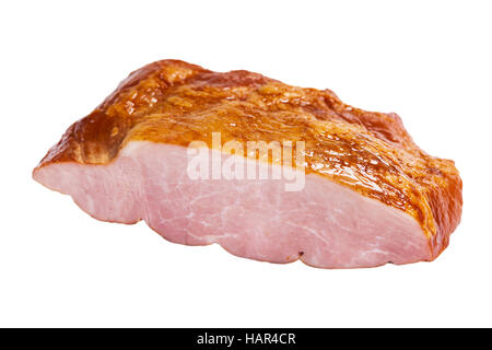 Stück geräuchertes Schweinefleisch Schinken schnitzen Stockfoto