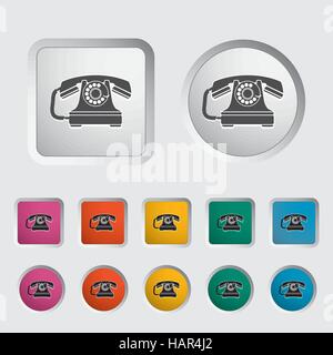Vintage Telefonsymbol. Vektor-Illustration. Stock Vektor
