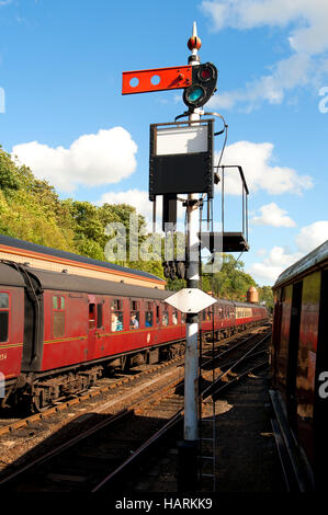 Formsignal an Bewdley Station auf die Severn Valley Railway, UK Stockfoto