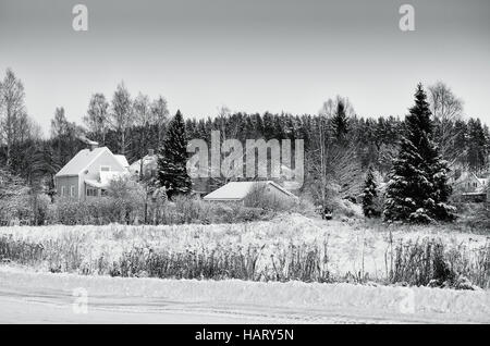 Ansicht der kleinen schwedischen Stadt Stockfoto