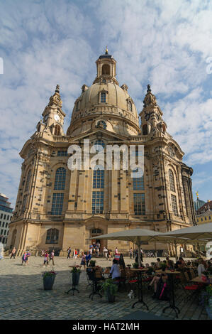 Dresden: Kirche Frauenkirche am Neumarkt, Sachsen, Sachsen, Deutschland Stockfoto