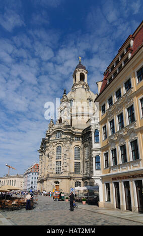 Dresden: Kirche Frauenkirche am Neumarkt, Sachsen, Sachsen, Deutschland Stockfoto