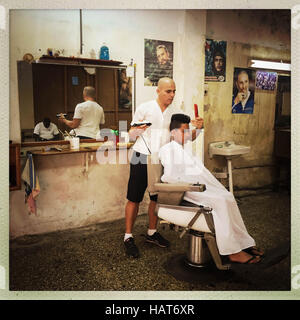 Friseur - Havanna - Kuba Stockfoto