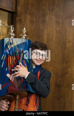 Traditionelle Jewsih Bar Mitzvah in Boston, MA Stockfoto