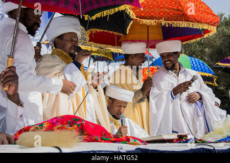 Äthiopische jüdische Festival namens Siged findet in Jerusalem, Israel Stockfoto