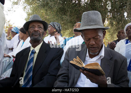 Äthiopische jüdische Festival namens Siged findet in Jerusalem, Israel Stockfoto