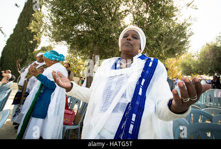 Äthiopische jüdische Festival namens Siged findet in Jerusalem, Israel Stockfoto