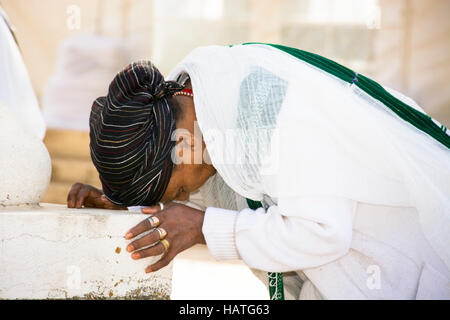 Äthiopische jüdische Festival namens Siged findet in Jerusalem, Israel Stockfoto