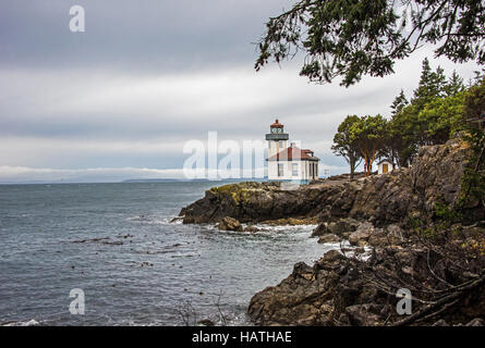 Kalk-Brennofen-Leuchtturm, Friday Harbor, Washington Stockfoto