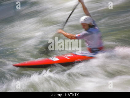 Einzigen Kanu, Mann, Eindruck Stockfoto