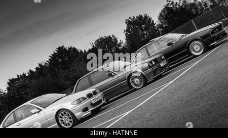 BMW Familie Generationskonflikt 3 Serie 6 Serie M6 M3 E30 E24 Stockfoto