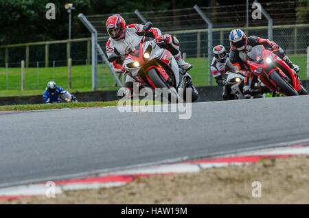 Brandshatch trackday Motorrad Stockfoto