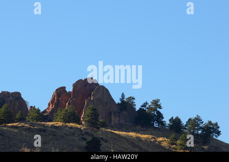 Flossen auf die roten Felsen Boulder Freifläche, Siedler Park Stockfoto