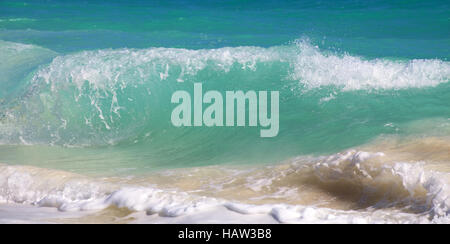 Wellen des karibischen Meeres. Playa Los Cocos. Cayo Largo. Kuba. Stockfoto